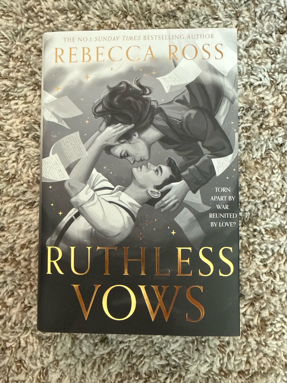 Ruthless by Carolyn Lee — Gray & Gold Book Cover Art Print
